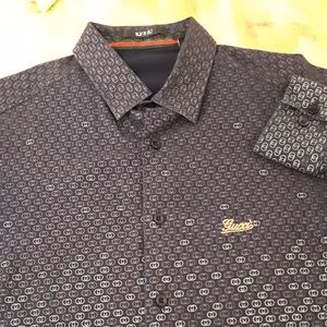 Men's Blue GUCCI Dress Up Shirt.